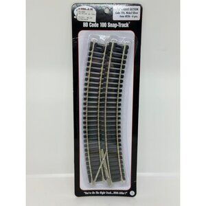 Atlas HO Code 100 Snap-Track | 22" Radius Section | 6 pc. Nickel Silver